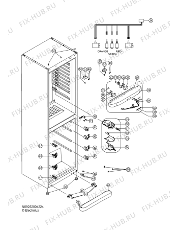 Взрыв-схема холодильника Zanussi ZRB336WO - Схема узла Housing 001